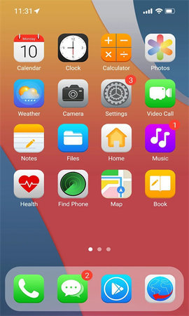 主题狗下载：安卓仿苹果iOS17系统美化工具